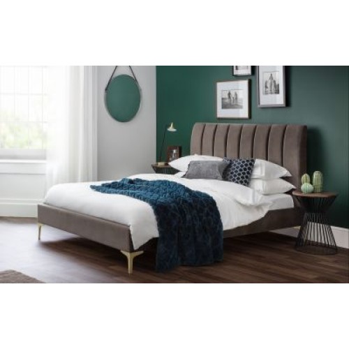 Velvet scalloped deals bed